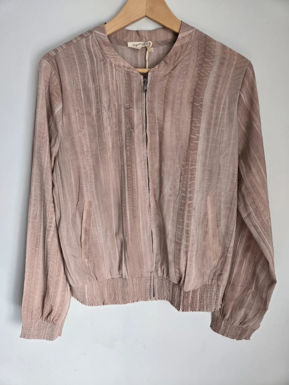 New MYSTREE Blush Pink Super Lightweight Bomber Jacket